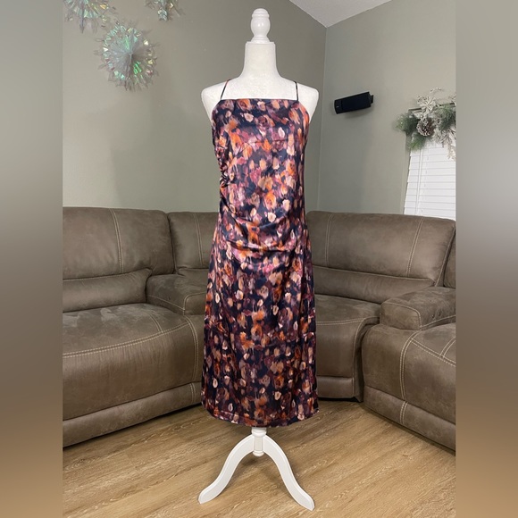 Jason Wu Dresses & Skirts - NWT Jason Wu Watercolor Satin Midi Dress in Size M Party Event Wedding Formal